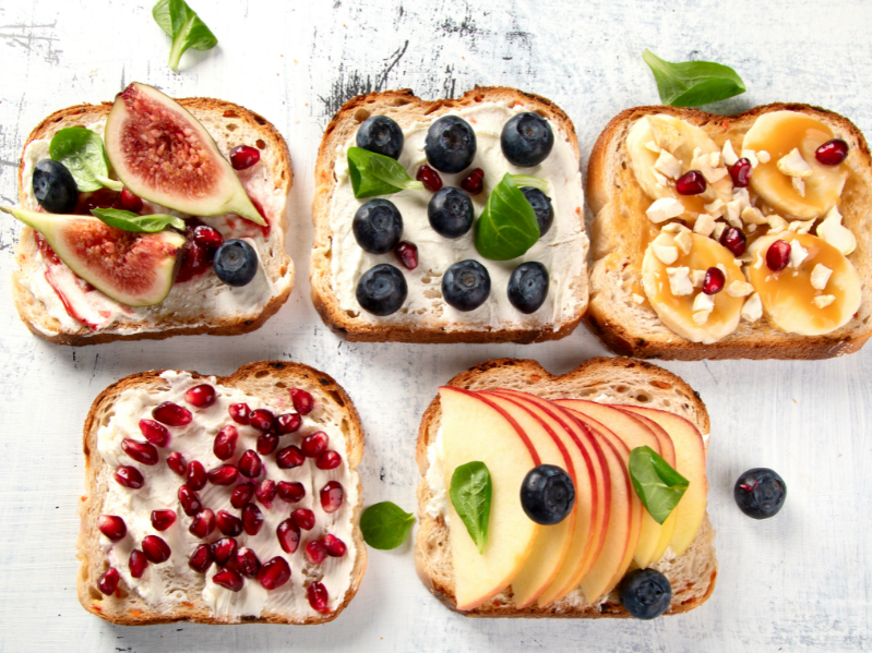 Toast with toppings